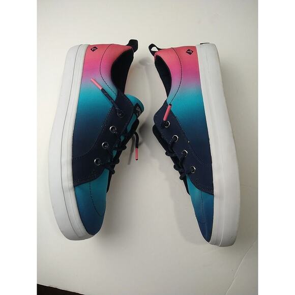 Sperry Woman 5.5M Crest Vibre Blue Ombre Sneakers Top Sliders - Picture 3 of 10